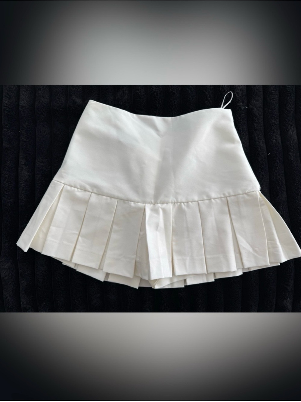 Zara white skort drop waist mini pleated